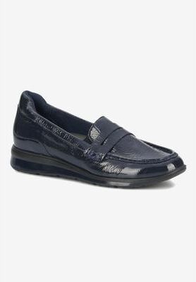 Women's Dannon Flat by Ros Hommerson in Navy Crinkle Patent (Size 10 N)