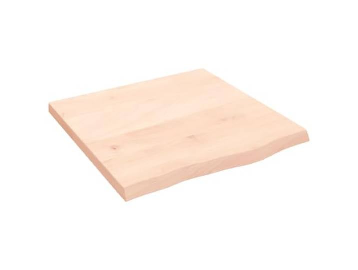 fsahslih Tischplatte Massivholz Eiche 60x60 cm Unbehandelt Baumkante Robustes DIY-Holzbrett mit Naturwuchs für Couchtische im Wohnzimmer oder Gastronomie, belastbar bis 28,8 kg.