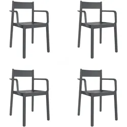 Sesseln Danna garbar Kunststoff Grau (4er Set)