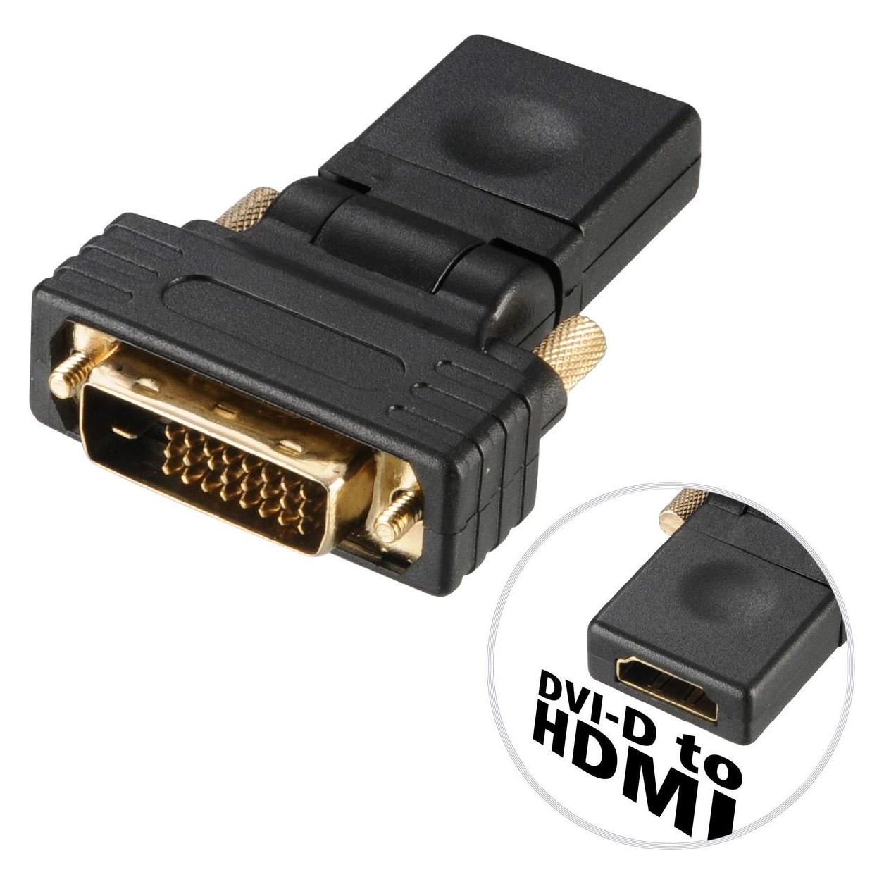 Akasa DVI-D Adapter auf HDMI, flexibel (HDMI) (AK-CBHD16-BK)