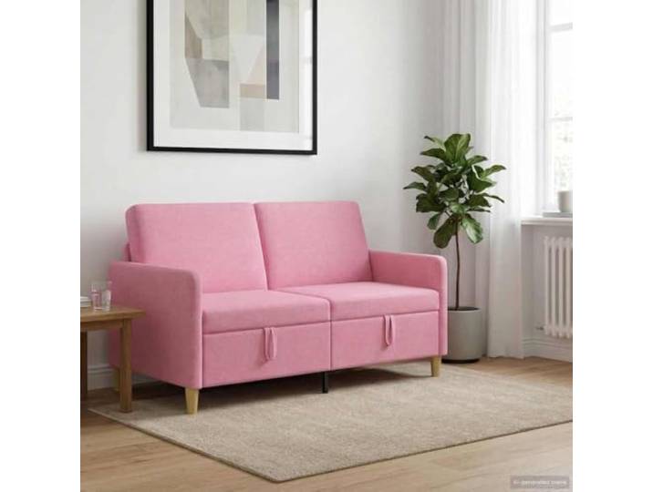 YUTAASU Sofa mit Stauraum Rosa 152 cm Polyester Abnehmbare Bezüge, Schaumstoff-Faser-Kissen, Metallrahmen, braune Beine, platzsparend