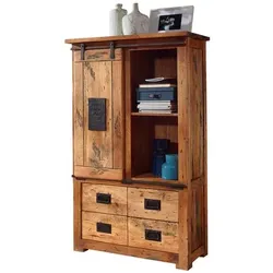 G+K Highboard Ruston Holz Braun Antik
