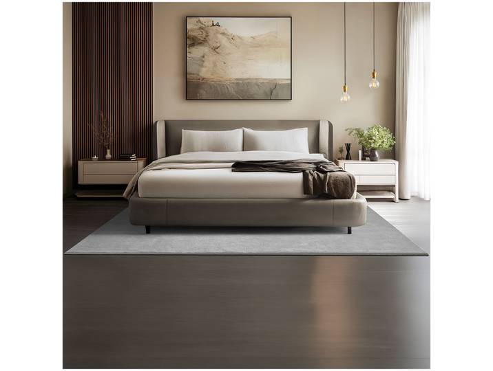 Kurzflorteppich Soft Zone - 160 x 230 cm, grau