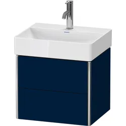 Duravit XSquare Waschtischunterbau Compact, wandhängend, 2 Schubkästen, 484x397x390mm, XS430509898, Farbe: Nachtblau Seidenmatt Lack