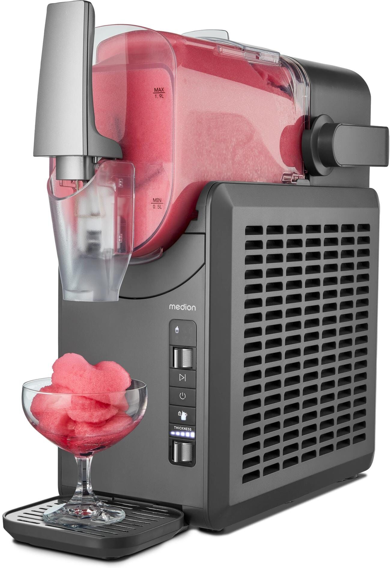 Medion Eismaschine "Slush Ice Maker, 2.6 l", grau, Eismaschinen, Eismaschine grau Einheitsgröße