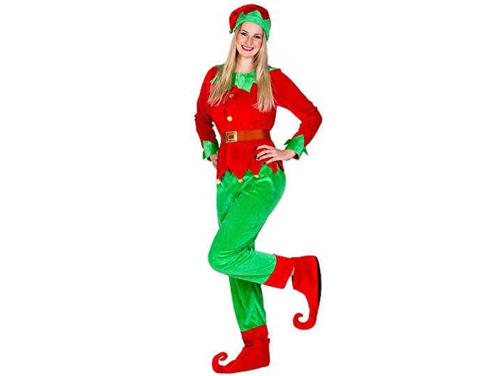 TecTake dressforfun Dameskostuum, Kerstmis, feestkostuum, incl. shirt met lange mouwen, broek, riem en schoenovertrek