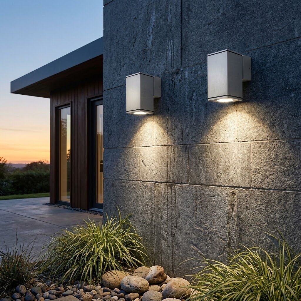 KS Verlichting 2x Kevin Wandspot Down Aluminium
