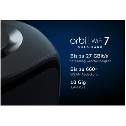 Netgear Mesh-System Orbi 970 RBE973SB-100EUS 3er Set, Router, Schwarz