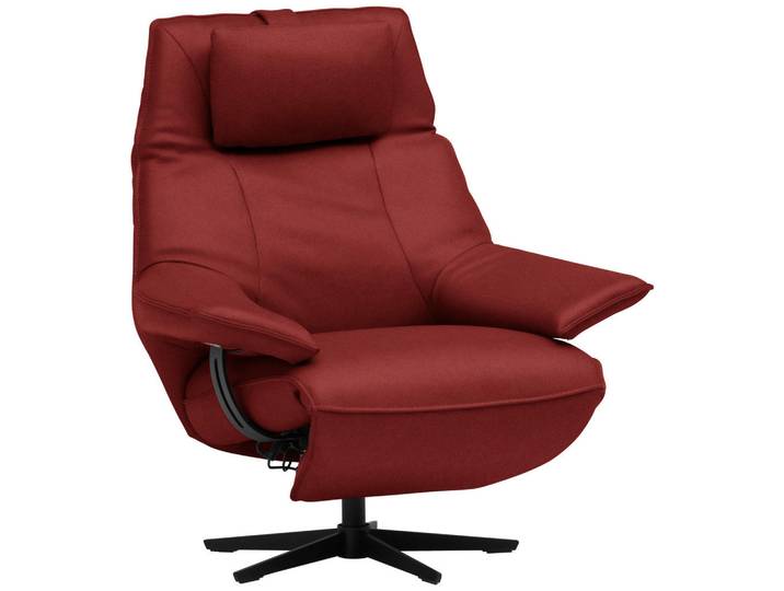 Dieter Knoll Relaxsessel, Weinrot, Metall, Echtleder, Nappaleder, 92x79x82 cm, Goldenes M, Dgm, Fussart wählbar, Lederauswahl, Stoffauswahl, Relaxfunktion, gepolsterte Armlehnen, inklusive Armlehnen, Wohnzimmer, Sessel, Relaxsessel