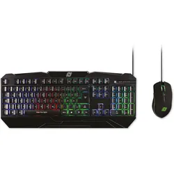 MediaRange Gaming Series Set Tastatur + Maus QWERTZ sw (DE, Kabelgebunden), Tastatur, Schwarz
