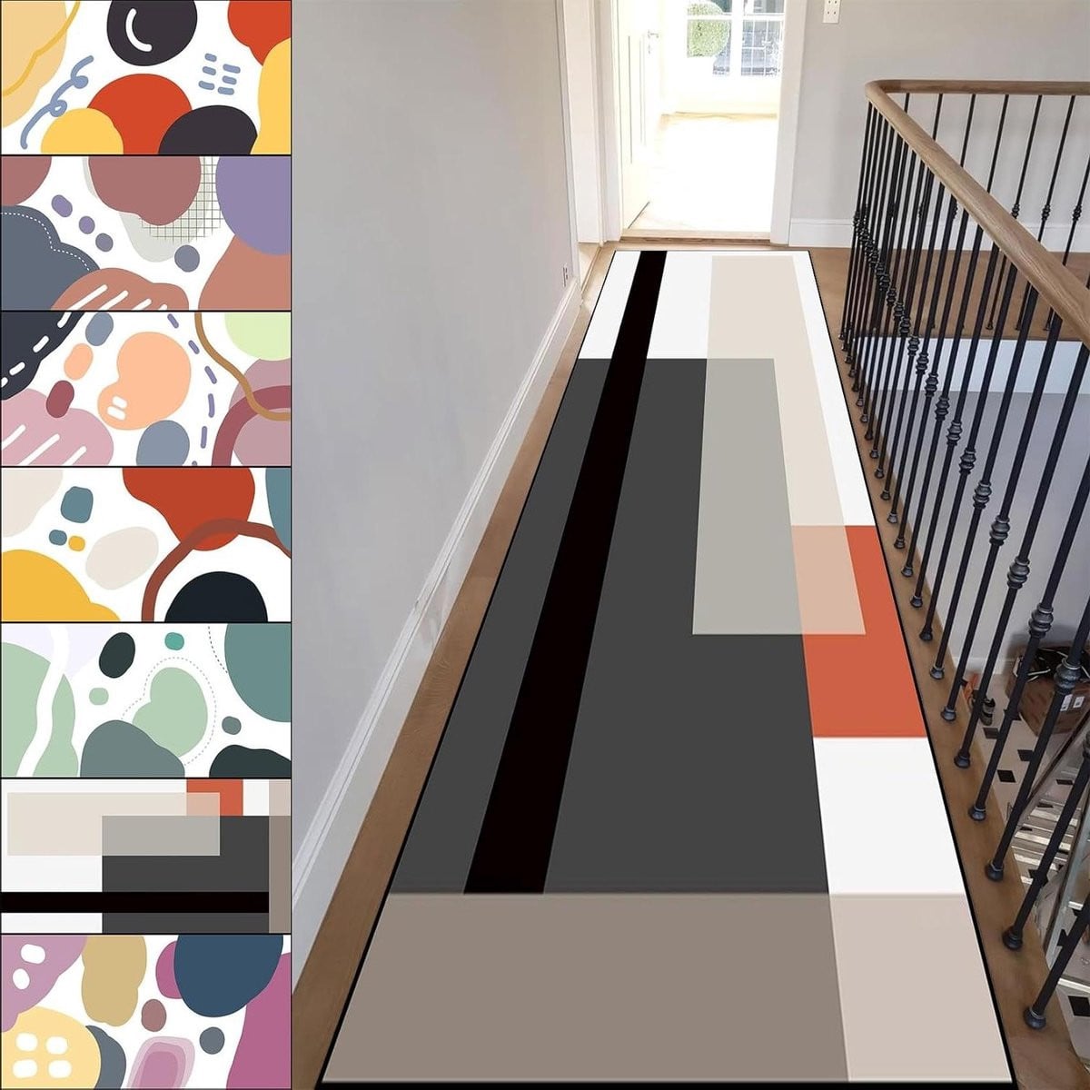 Loper Kleed Hal Loper met Antislip Rubberen Achterkant, Polypropyleen, 65 x 490 cm