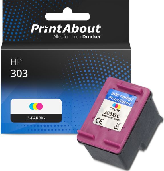 PrintAbout Druckerpatrone kompatibel mit HP 303 (T6N01AE) - 3 Farben