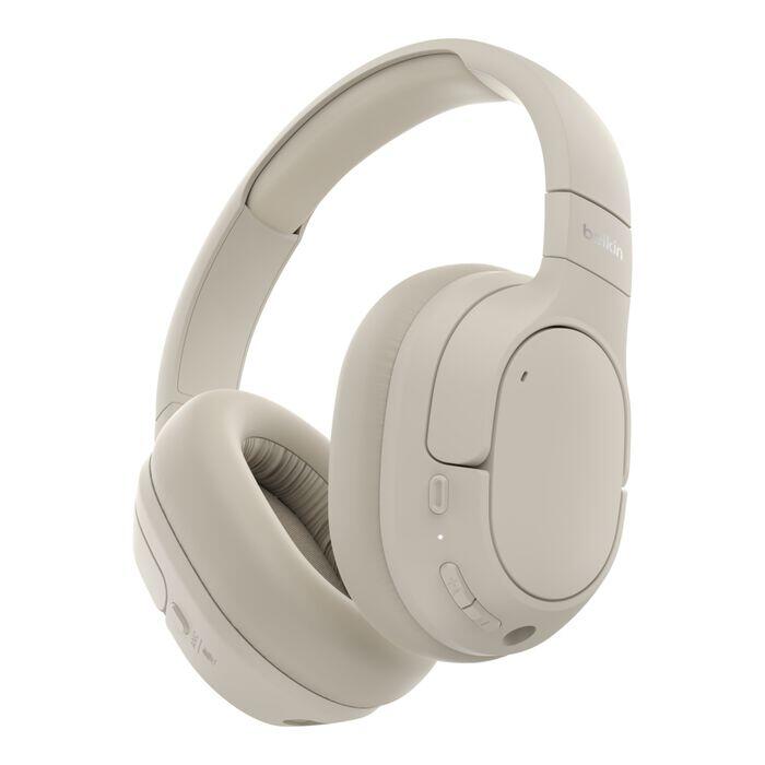 Belkin SoundForm Isolate Noise Cancelling Over-Ear-Kopfhörer sandfarben AUD008hqSA
