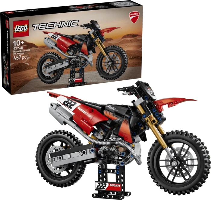 LEGO Technic 42238 Ducati Desmo450 MX Factory Motorrad