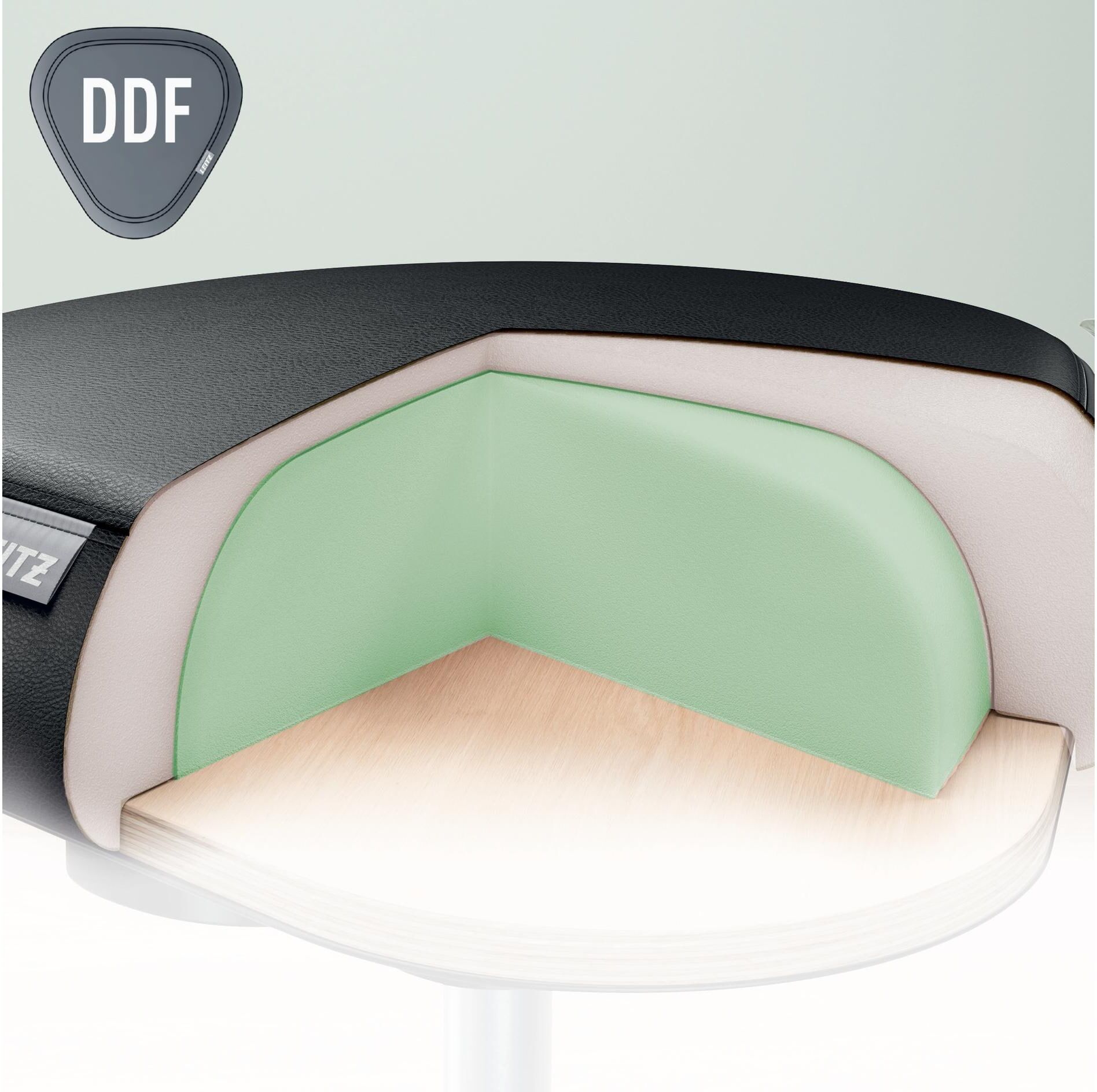 Arbeitshocker LEITZ "Ergonomischer mit Rollen", schwarz, Hocker, Arbeitshocker schwarz Einheitsgröße