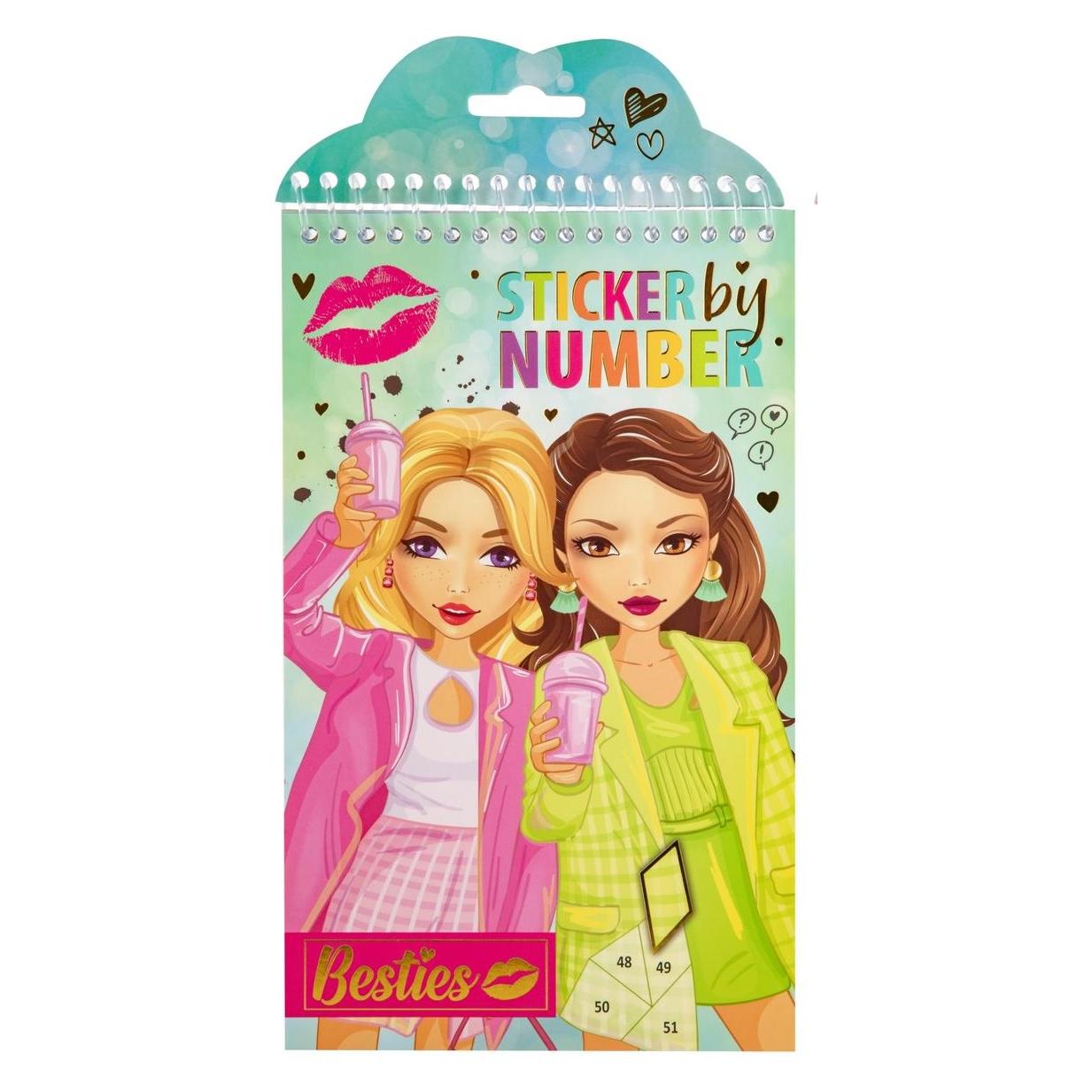 Besties Aufkleber nach Zahlen, 18 Stück. (18 Sticker) (140047)