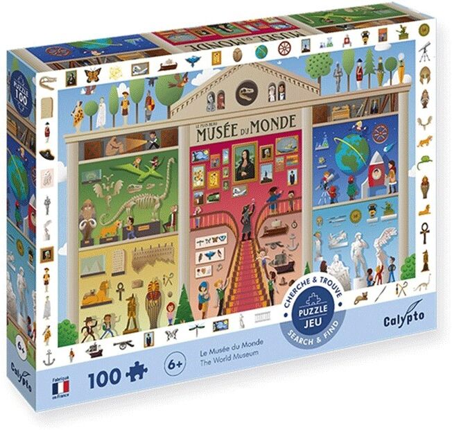 Puzzle 100 pcs Cherche et trouve : Le Musée du Monde - Calypto