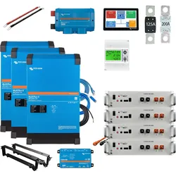 HUSATECH PowerSet 3 Phasig mit Victron MultiPlus II 48/5000/70-50 und 20,4 kWh E-BOX 48100R-C Pytes Speicher