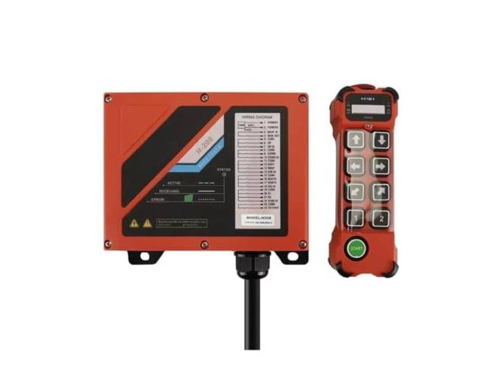 H208 8 Tasten Double Speed ​​Industrial Wireless Radio Crane Fernbedienung Schalter Hebekran Lift Cont Elektrischer Hebezeug-Stützarm Heber-Kran(1T1R,AC DC 110-460V)