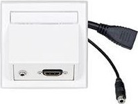 VivoLink WI221170 HDMI-stopcontact met 3,5 mm aansluiting, wit