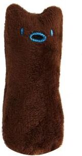 Uplift Essentials Interactive Plush Catnip Thumb Toy For Chewing & Teeth Grinding brown s