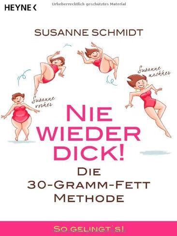 Susanne Schmidt - Nie wieder dick!: Die 30g-Fett-Methode - So gelingt`s! - Preis vom 01.10.2026 17:08:56 h