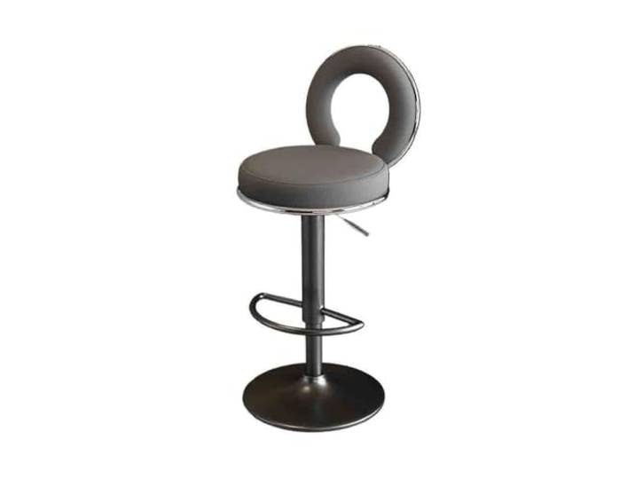 Bvn5kQ3dy Barstühle Runder Barhocker mit hohem Hocker und anhebbarer Rückenlehne(Grigio)