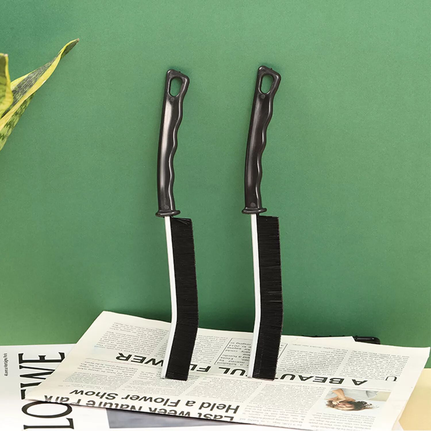 INF Ensemble d'outils de nettoyage, brosse à fente à manche fleur, 4 pièces
