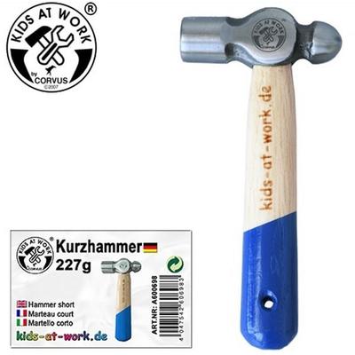CORVUS A600698 - Kids at work: Hammer (227g) mit kurzem Stiel (13cm), Werkzeug