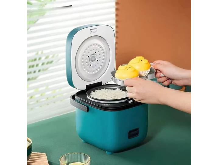 Mini cuiseur à riz automatique, machine de cuisson électrique domestique pour 1-2 personnes, chauffe-plats, cuiseur vapeur, petit cuiseur à riz 1,2 L