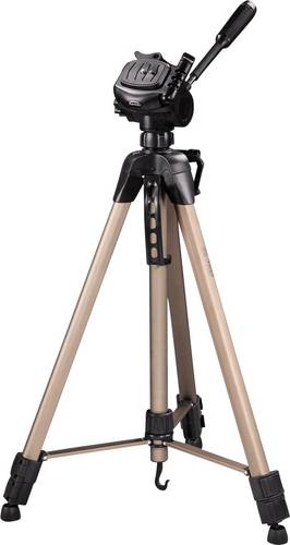 Hama Star 63 Dreibeinstativ 1/4 Zoll Arbeitshöhe=66 - 166cm Champagner inkl. Tasche, Wasserwaage