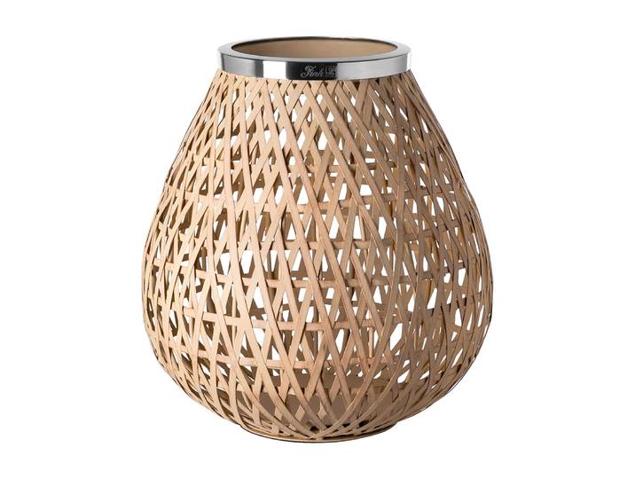 Windlicht FINK SHONA , natur, silberfarben, B:26cm H:27,5cm Ø:26cm, Eisen, Kerzenhalter, Windlicht