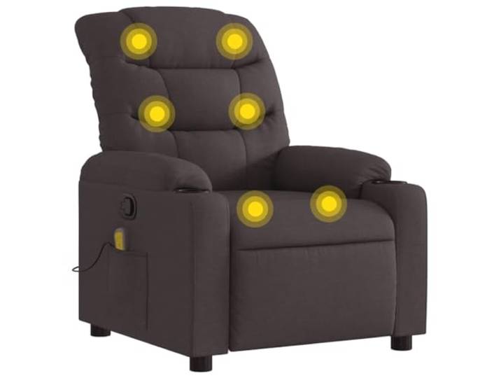 vidaXL Massagesessel Dunkelbraun Stoff