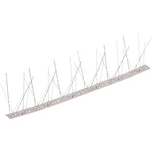 vidaXL Vogelabwehr Taubenspikes, 3 Meter, Spikes aus Edelstahl, silber, mit Edelstahlschiene, 5-reihig, 6 Stück