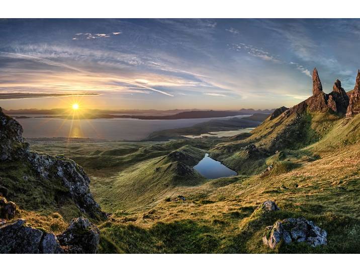 Fototapete PAPERMOON Photo-Art CHRISTIAN SCHWEIGER, DER ALTE MANN VON STORR , bunt, B:2,5m L:1,86m, Vlies, Tapeten, Fototapete