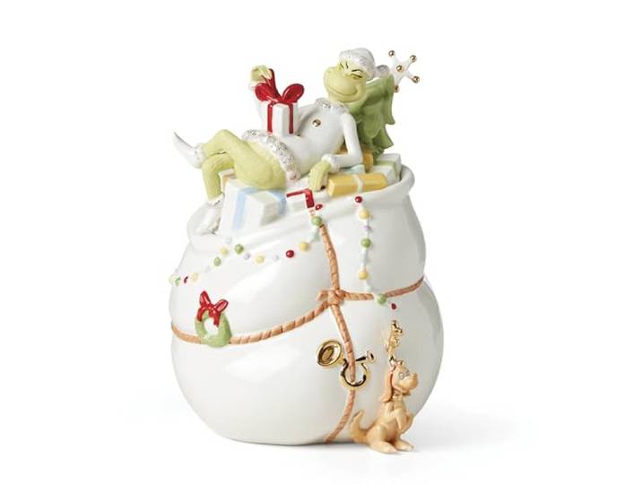 Lenox 894169 Merry Grinchmas Keksdose, Weihnachten & Urlaub Gastgeber