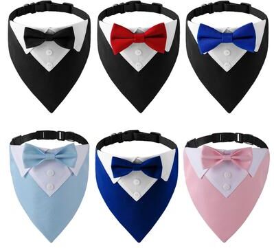 Uplift Treasures Formal Bow Tie Dog Collar Bandana a l