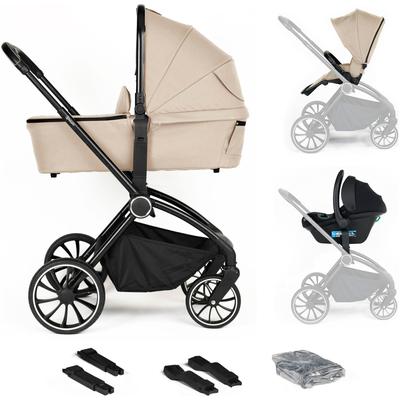 Kombi-Kinderwagen BABYGO "Harmony 3in1", Kinder, beige, Aluminium, Polyester, Kinderwagen, inkl. Babyschale mit Adaptern