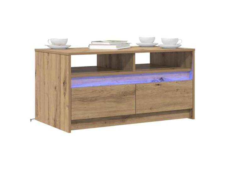 vidaXL Couchtisch Kunsthandwerk Eiche 90 x 50 x 45 cm Holzwerkstoff