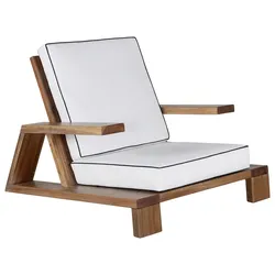 Loungesessel Daria Weiß, Akazienholz