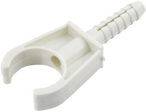TRU Components Befestigungsschelle steckbar 93013c1199 Bündel-Ø-Bereich 25mm (max) für Steckmontage im Mauerwerk, mit Steckdübel