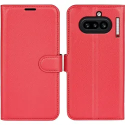Cover-Discount Nothing Phone (4a) - Leder Etui Hülle (Nothing Phone (4a)), Smartphone Hülle, Rot