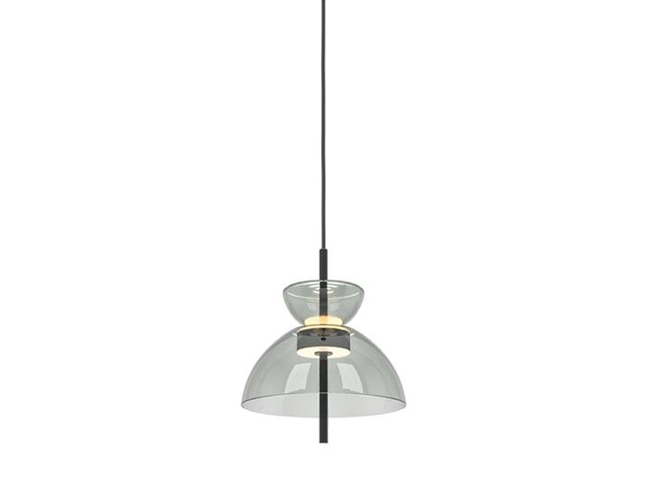 Runde LED Design Pendellampe „Bangkok II“ Rauchglas Maytoni