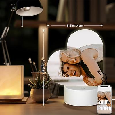 personalisierte leuchtende Fotolampe, individuelles USB-Nachtlicht in Herzform zum Valentinstag, ideales Geschenk zum Valentinstag und Jahrestag für Ehefrau, Ehemann oder Liebhaber