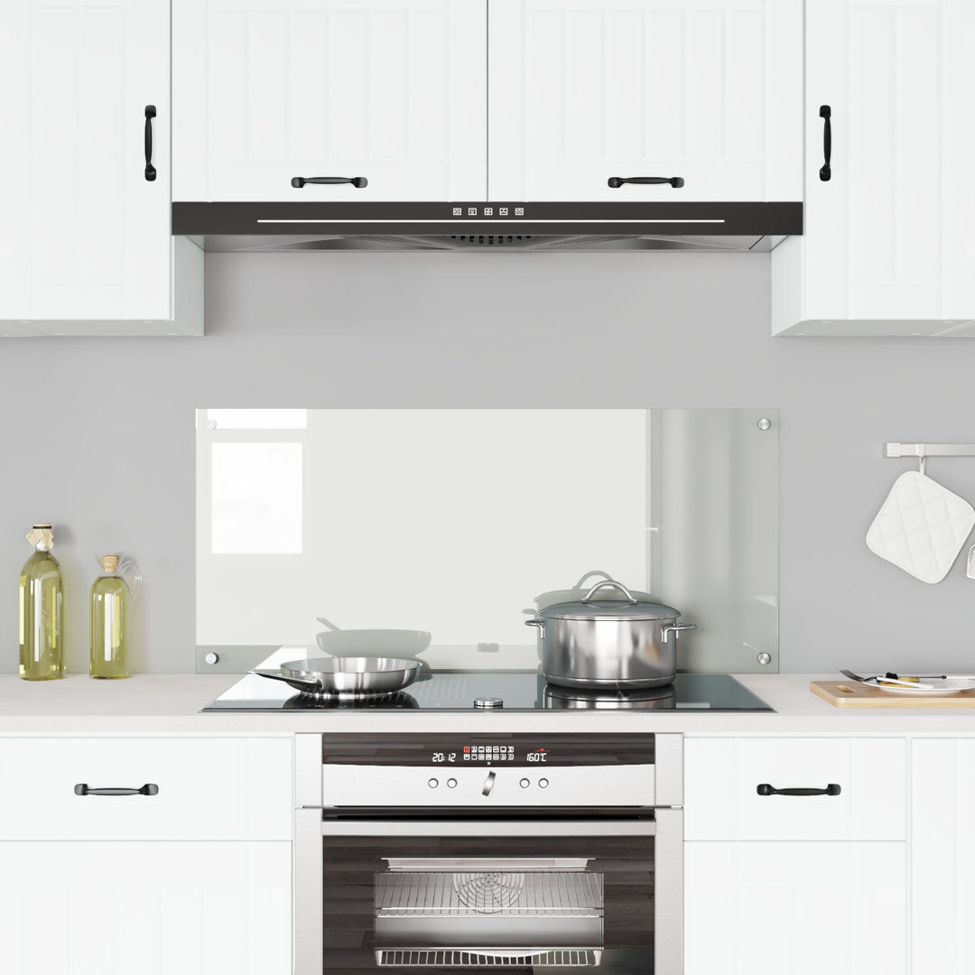 Belfry Kitchen Kitchen Backsplash Tempered Glass Transparent 50 x 110 cm