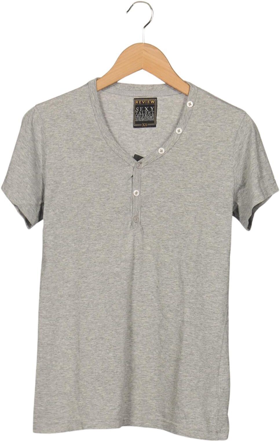 Review Herren T-Shirt, Grau, Gr. XS, kein / Etikett - Second Hand