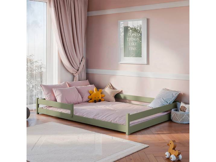 Lit Au Sol 140x200 Sommier Inclus Lily Olive