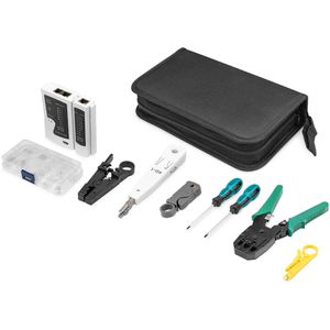 Digitus Netzwerk-Werkzeug-Set DN-94027, für Telefon- & Netzwerkkabel, 10-teilig