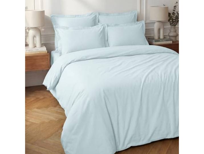 Sensei Maison - Housse de Couette en Percale Coton Soft Percale - 240x220 cm - Nuage