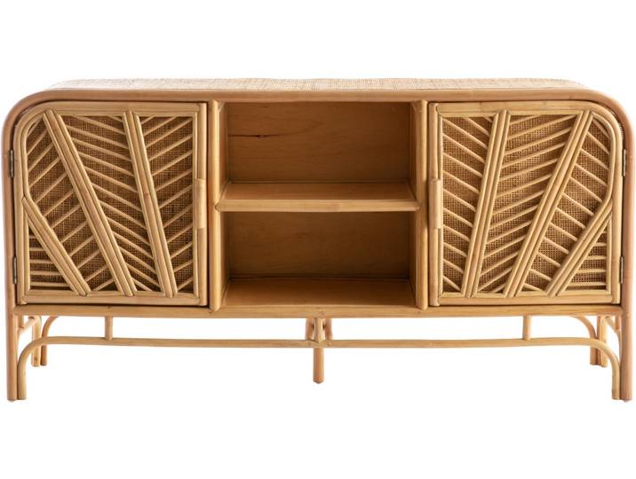 Buffet vintage en rotin 2 portes L150 cm GALON